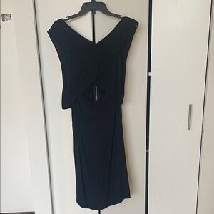Sandro Black Asymmetrical Dress